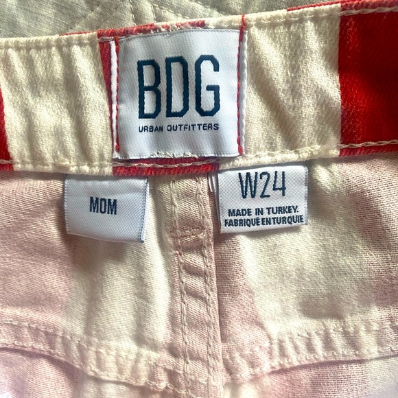 Red and White Striped Shorts - Picture 3 of 3